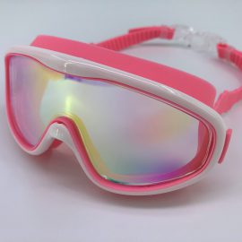 Pink goggle mirror lens with back buckle