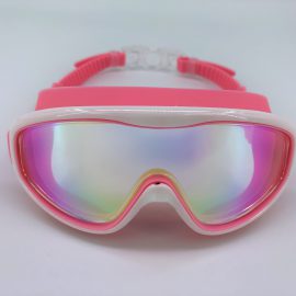 Pink goggle mirror lens with back buckle