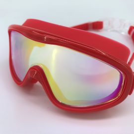 Red goggle mirror lens with back buckle