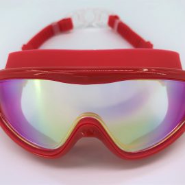 Red goggle mirror lens with back buckle