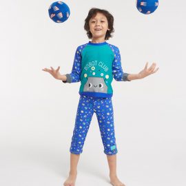 Robot Boy two piece style long sleeve long pant style