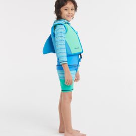 Neoprene Kids Swim Float Suit Green M Size