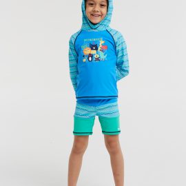 Surf ‘n Friends Printed Hooded Long Sleeve Rash Vest