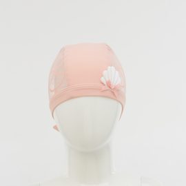 Pink nude color mermaid print Swim Cap